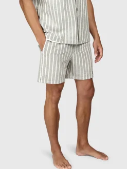Aiden-Stripe Heren Walk Shorts | Snow