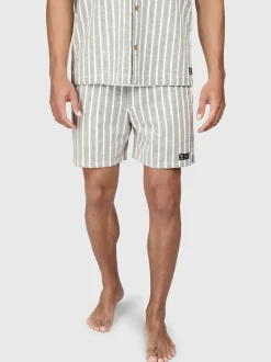 Aiden-Stripe Heren Walk Shorts | Snow