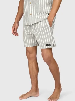Aiden-Stripe Heren Walk Shorts | Snow