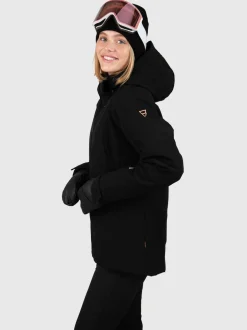 Aria Dames Softshell Ski Jas | Zwart