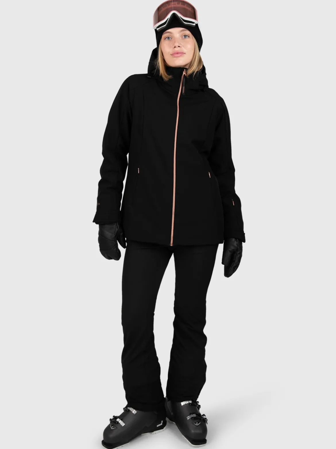 Aria Dames Softshell Ski Jas | Zwart