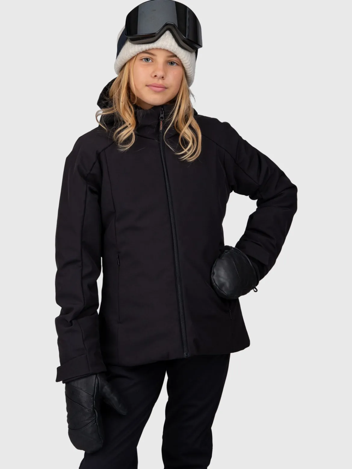 Ariasy Meisjes Softshell Ski Jas | Zwart
