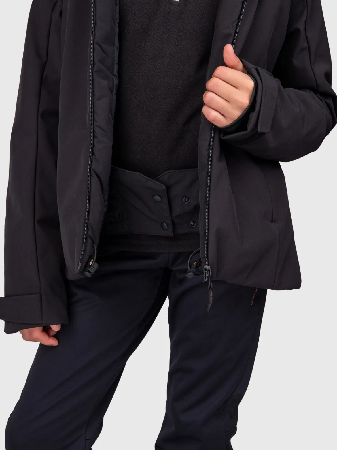 Ariasy Meisjes Softshell Ski Jas | Zwart