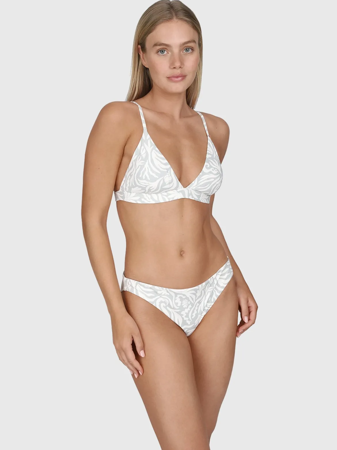 Aurely-Print Dames Bikini | Aqua Grey