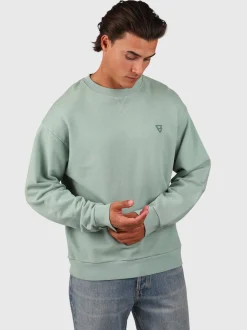Beachwash Men Sweater | Bottle Green