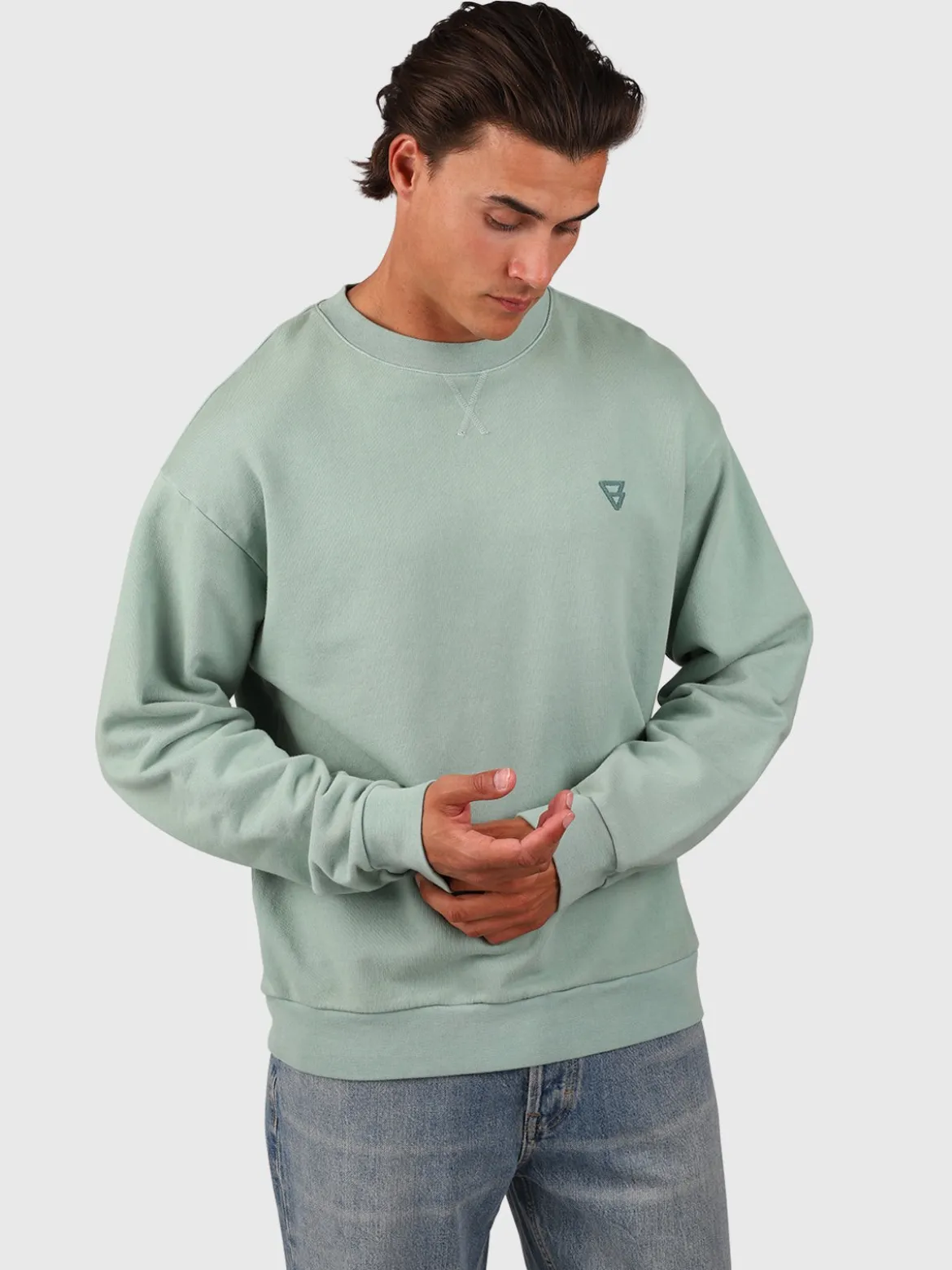 Beachwash Men Sweater | Bottle Green