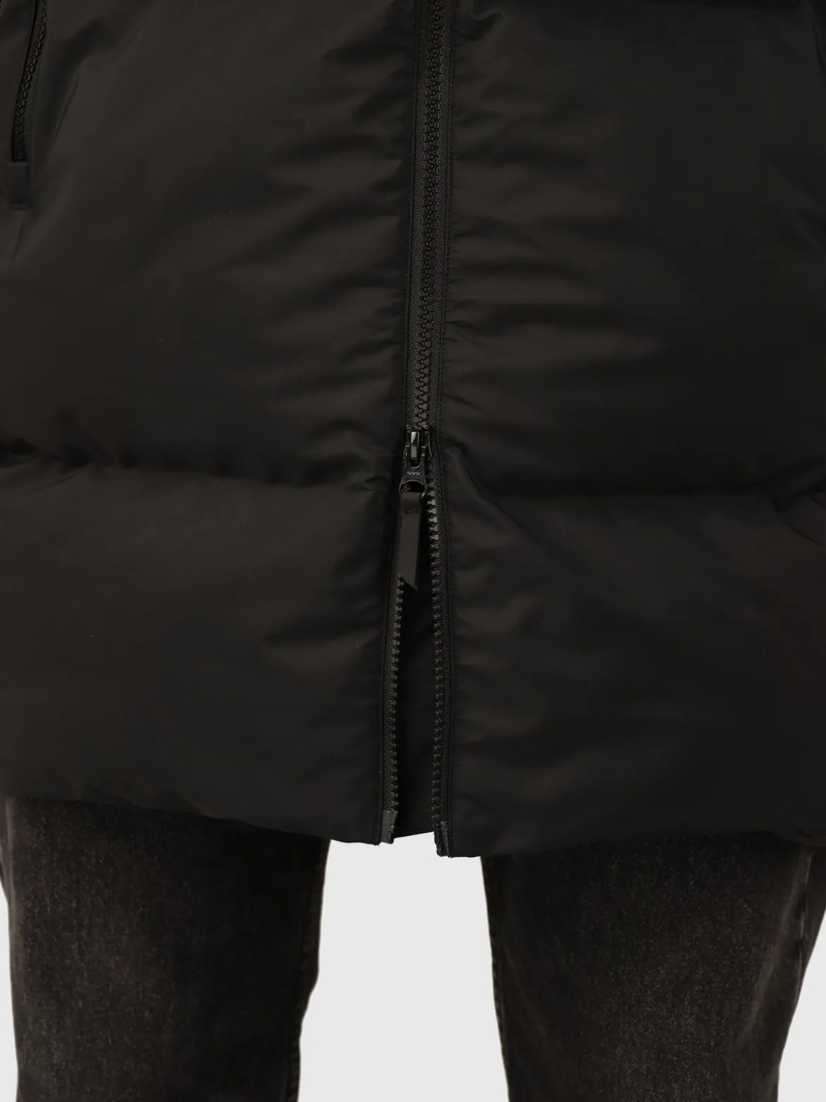 Bigmain Heren Lange Puffer Jas | Zwart