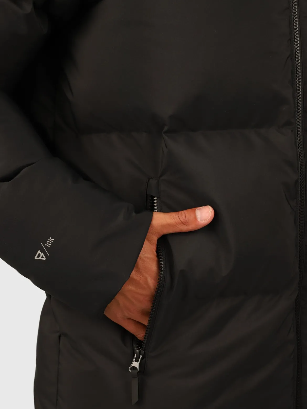 Bigmain Heren Lange Puffer Jas | Zwart