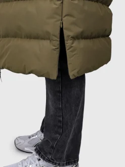 Bigsur Lange Puffer Dames Jas | Dusky Green