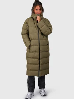 Bigsur Lange Puffer Dames Jas | Dusky Green