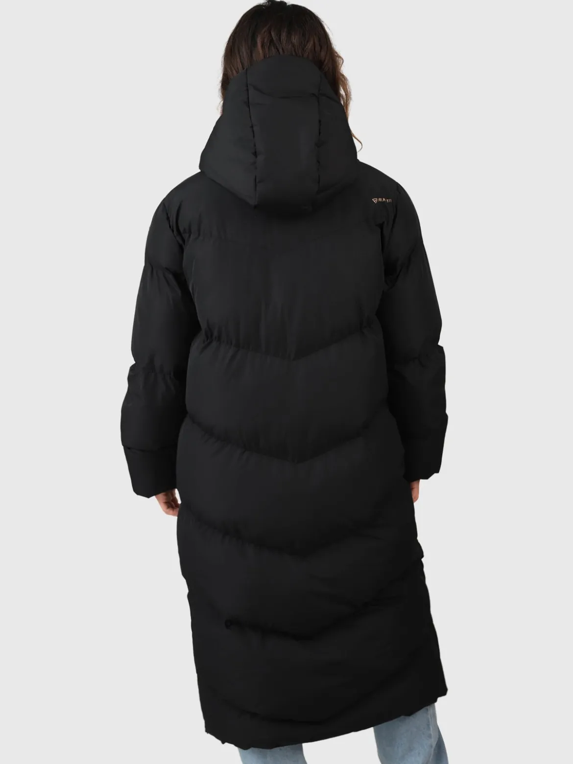 Bigsury Dames Lange Puffer Jas | Zwart