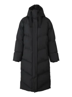 Bigsury Dames Lange Puffer Jas | Zwart