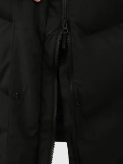 Bigsury Dames Lange Puffer Jas | Zwart