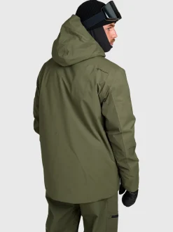 Bodish Men Snow Jacket | Deep Green
