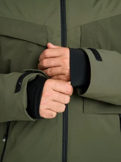 Bodish Men Snow Jacket | Deep Green