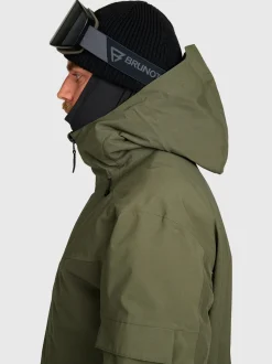 Bodish Men Snow Jacket | Deep Green