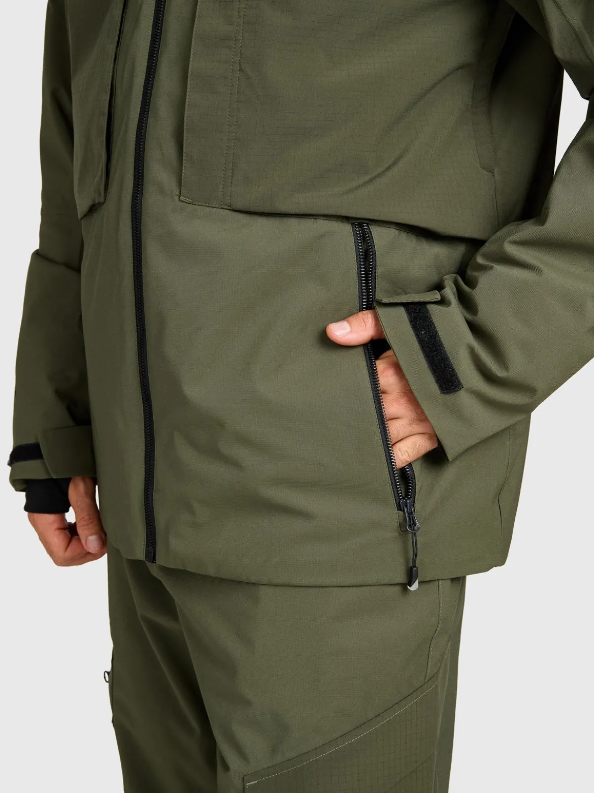 Bodish Men Snow Jacket | Deep Green