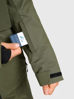 Bodish Men Snow Jacket | Deep Green
