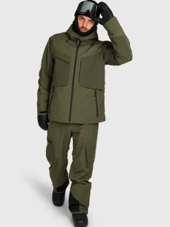 Bodish Men Snow Jacket | Deep Green