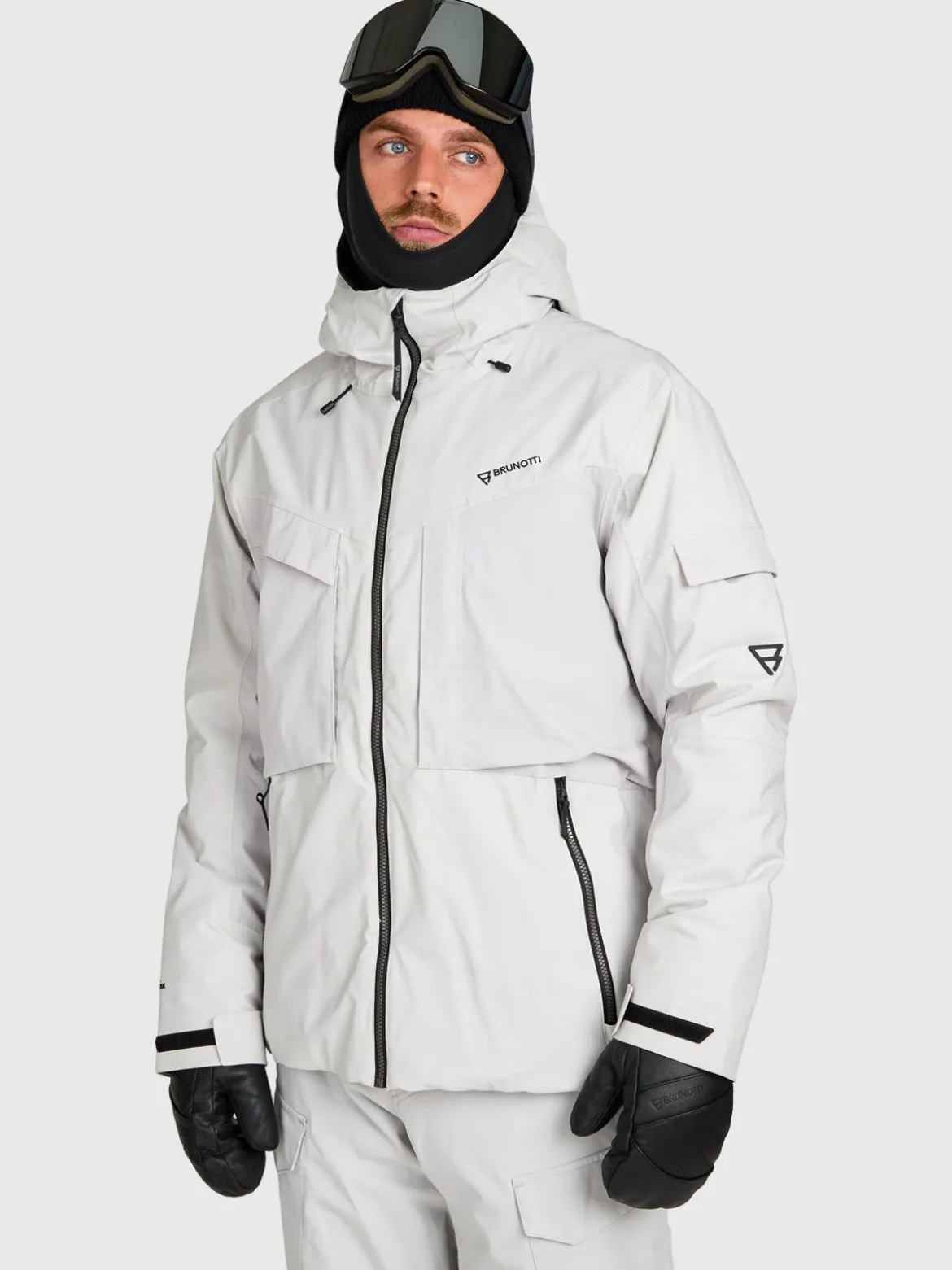 Bodish Men Snow Jacket | Soft Grey