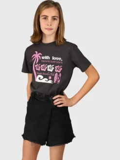 Braey Meisjes T-shirt | Pirate Black