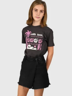 Braey Meisjes T-shirt | Pirate Black