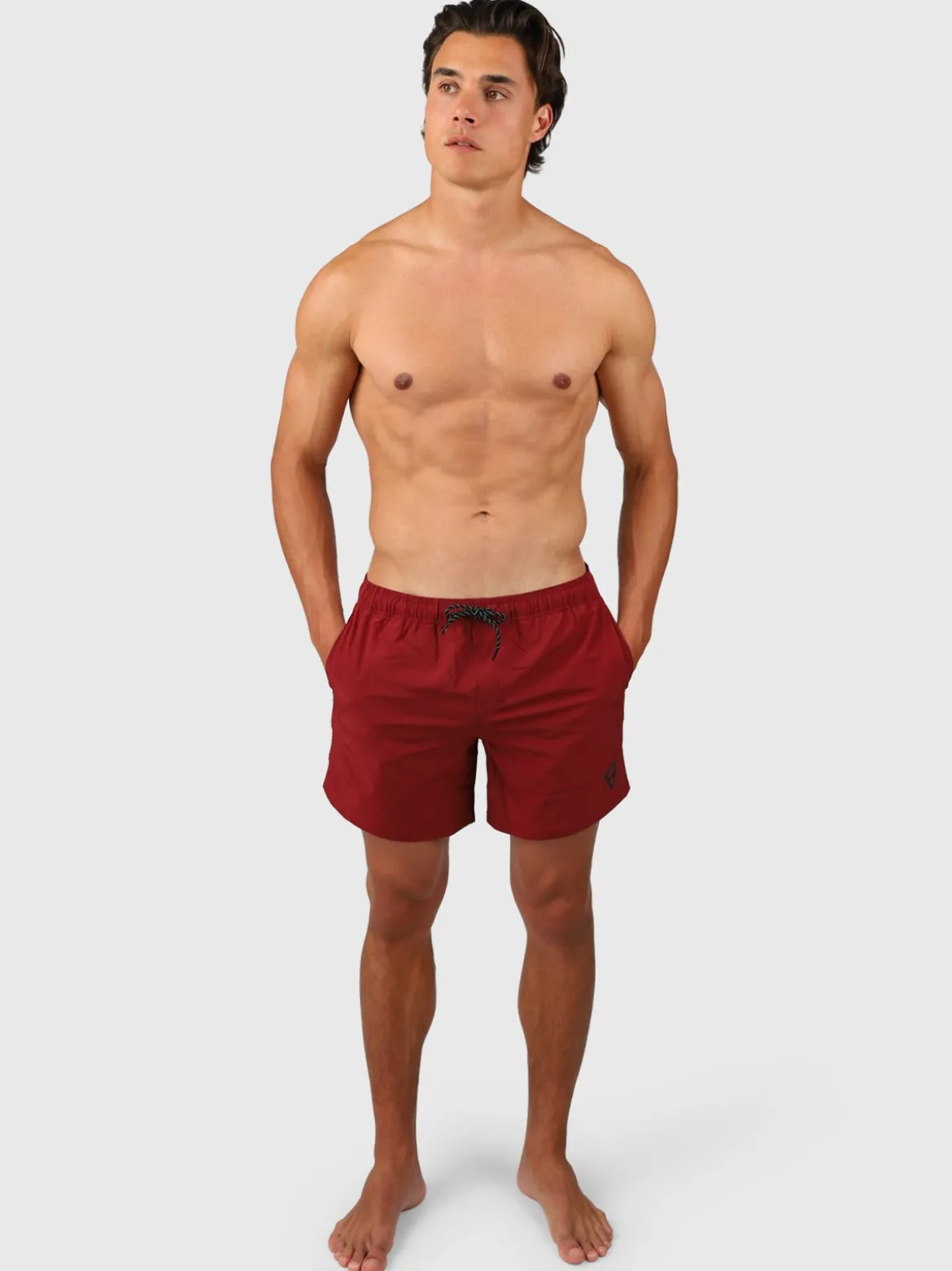 Bru-conic Heren Zwemshort | Rood