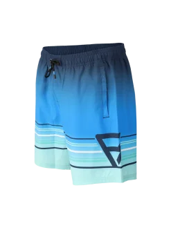 Bru-conic-Stripe Men Swim Shorts | Neon Blue