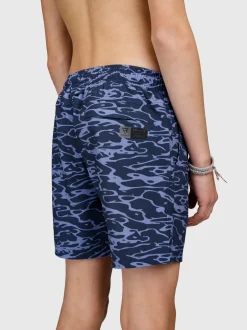Bru-conicy-Print Jongens Zwem Shorts | Indigo Blue