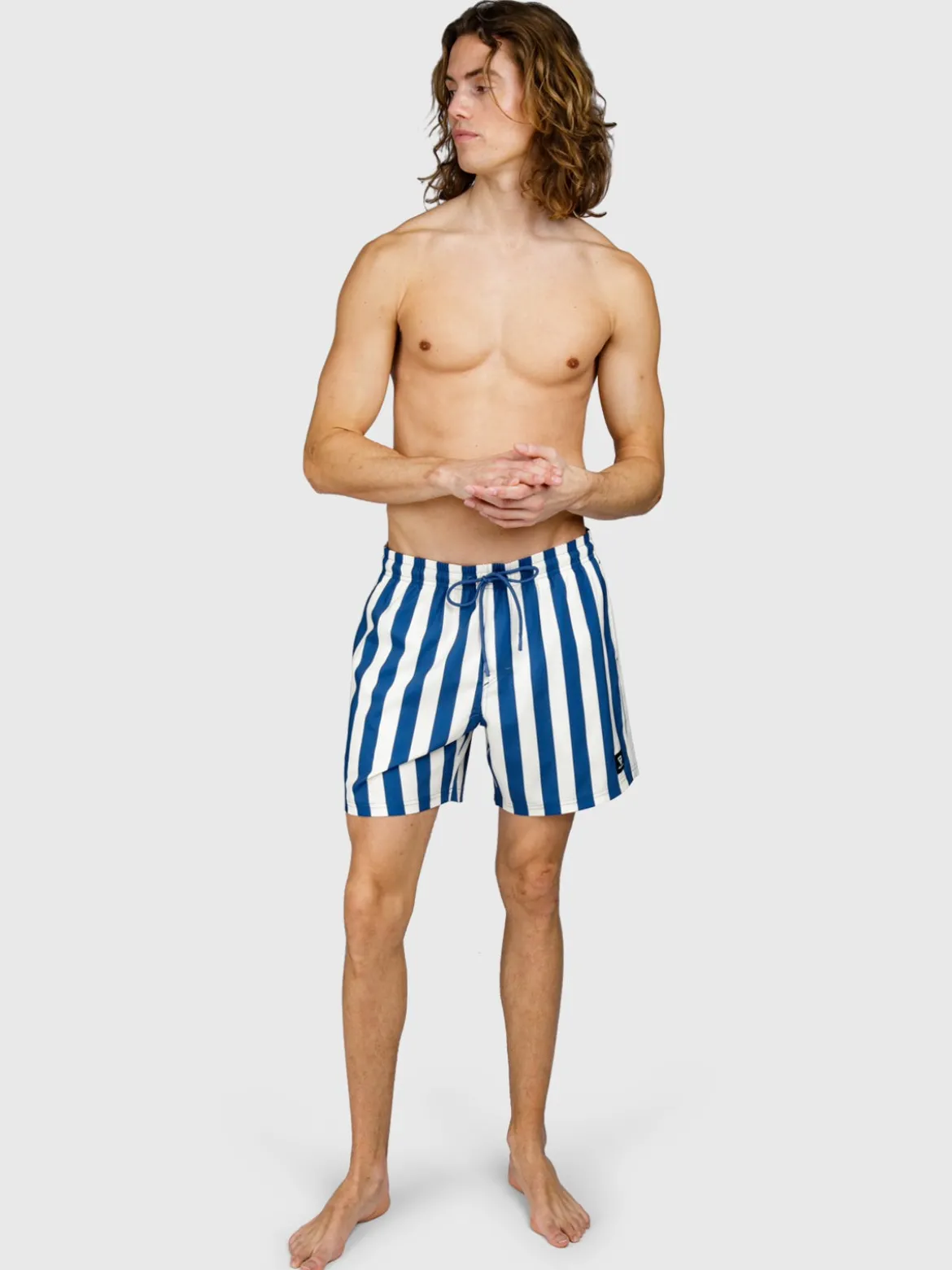 Cester-Big Stripe Heren Swim Shorts | True Navy