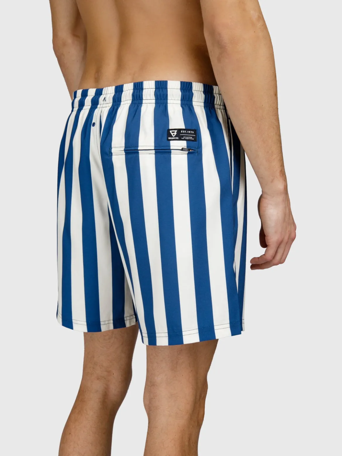 Cester-Big Stripe Heren Swim Shorts | True Navy