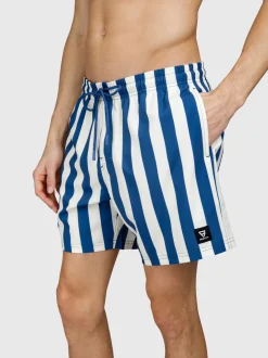 Cester-Big Stripe Heren Swim Shorts | True Navy