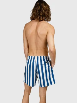 Cester-Big Stripe Heren Swim Shorts | True Navy