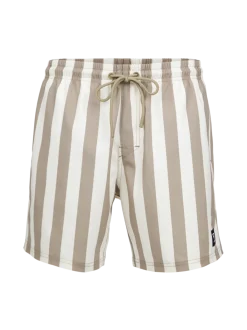 Cester-Big Stripe Heren Swim Shorts | Chinchilla