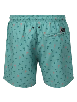 Cester-Mini Heren Swim Shorts | Mini Palm Aqua Bottle Green