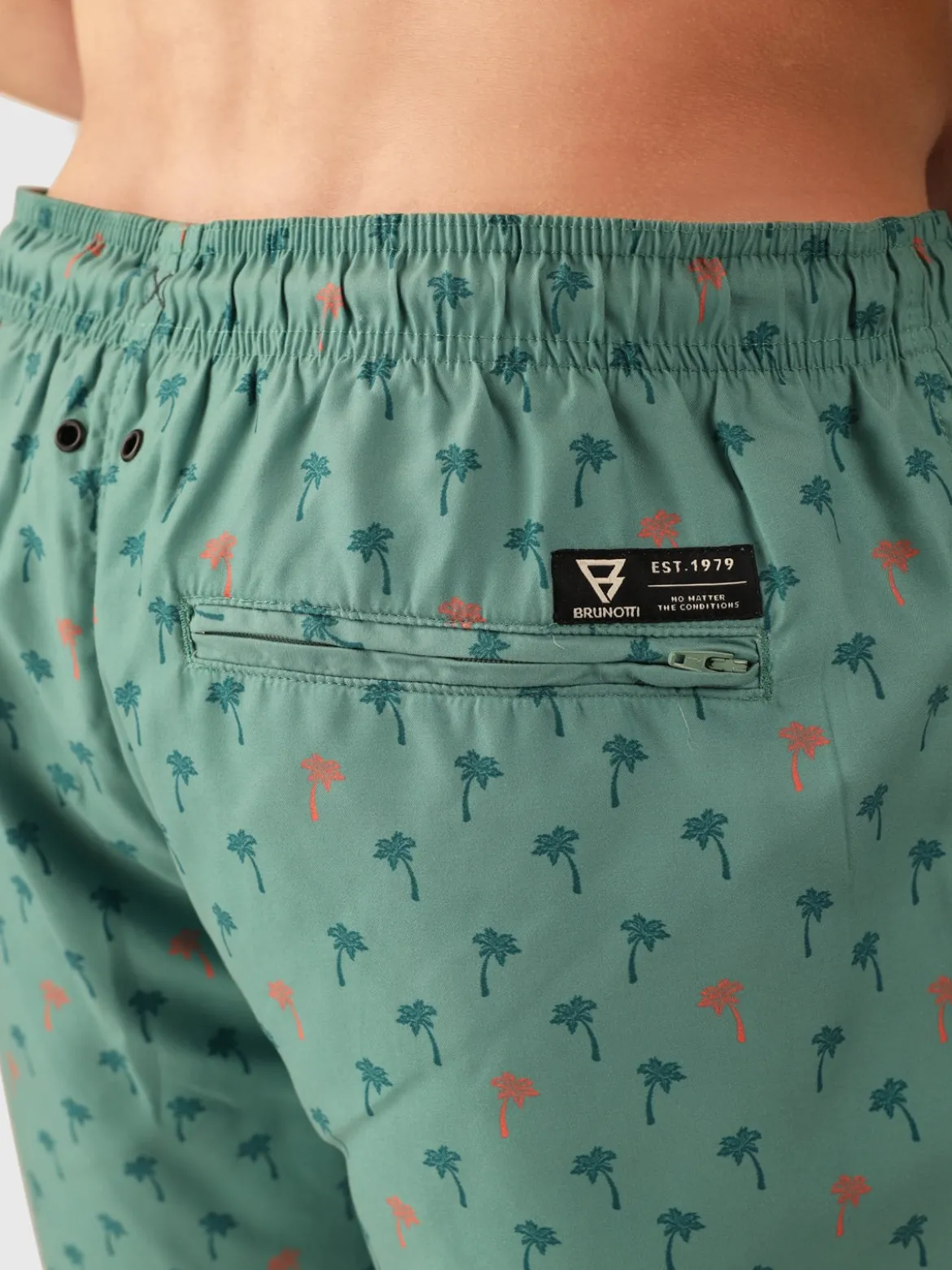 Cester-Mini Heren Swim Shorts | Mini Palm Aqua Bottle Green