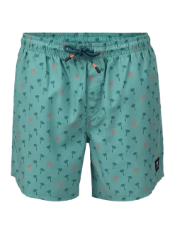 Cester-Mini Heren Swim Shorts | Mini Palm Aqua Bottle Green