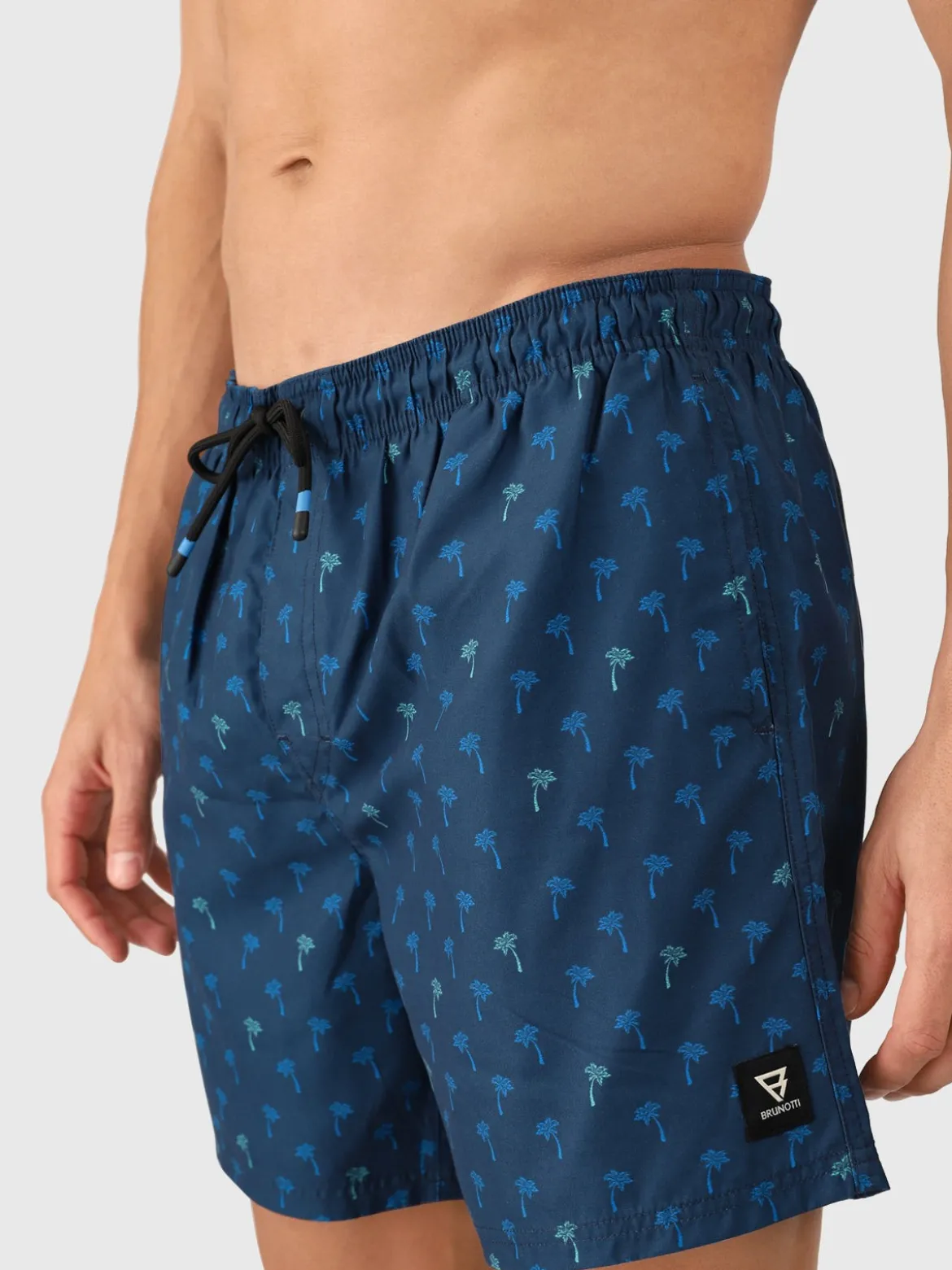 Cester-Mini Heren Swim Shorts | Mini Palm Aqua Night Blue