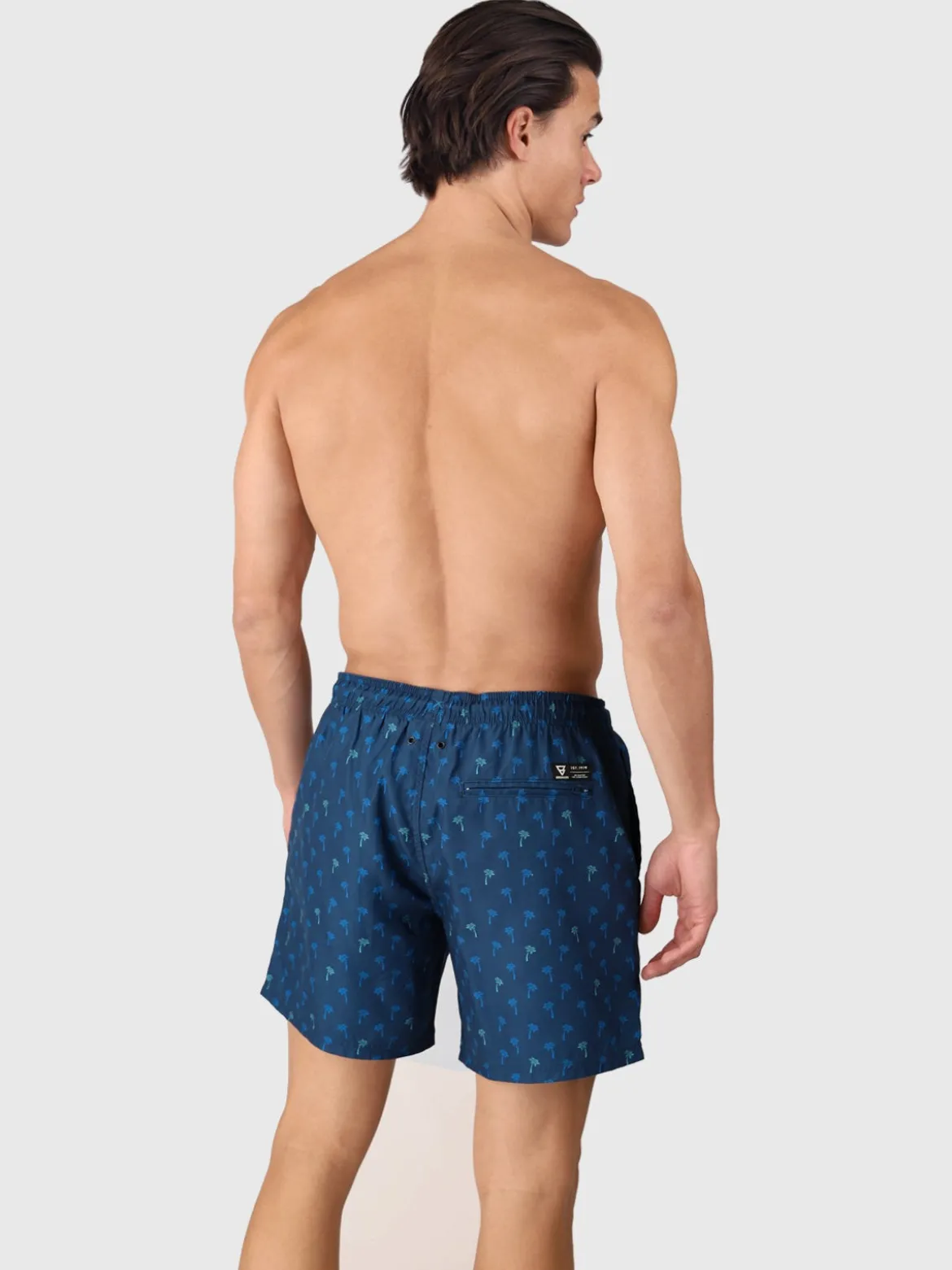 Cester-Mini Heren Swim Shorts | Mini Palm Aqua Night Blue