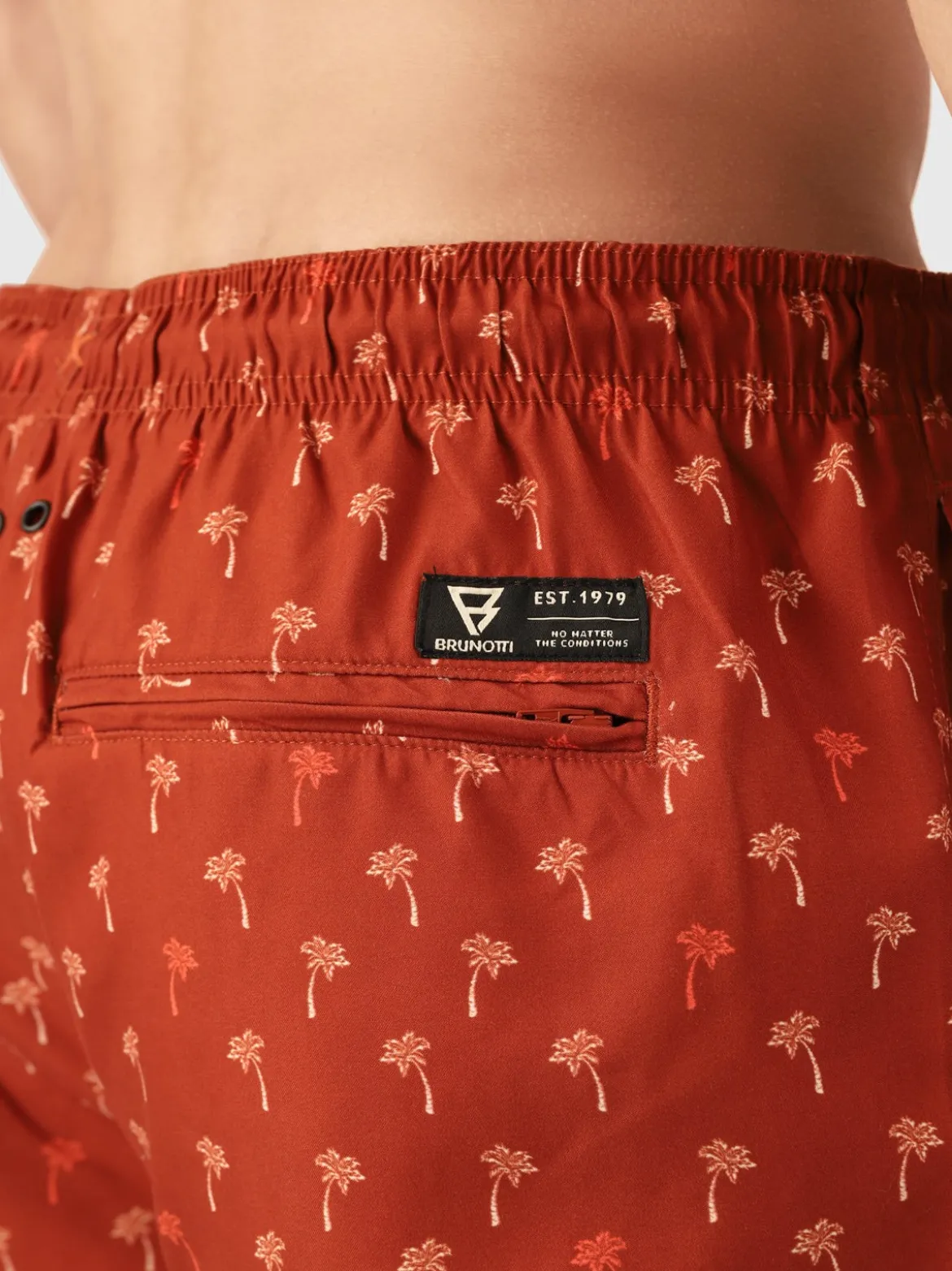 Cester-Mini Men Swim Shorts | Mini Palm Aqua Arabian Spice
