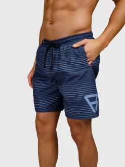Cester-Stripe Heren Zwemshort | Indigo Blue