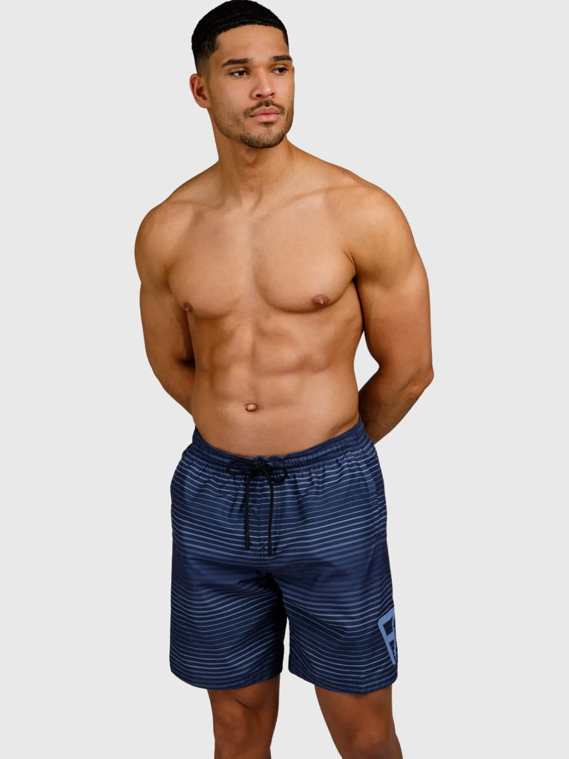 Cester-Stripe Heren Zwemshort | Indigo Blue