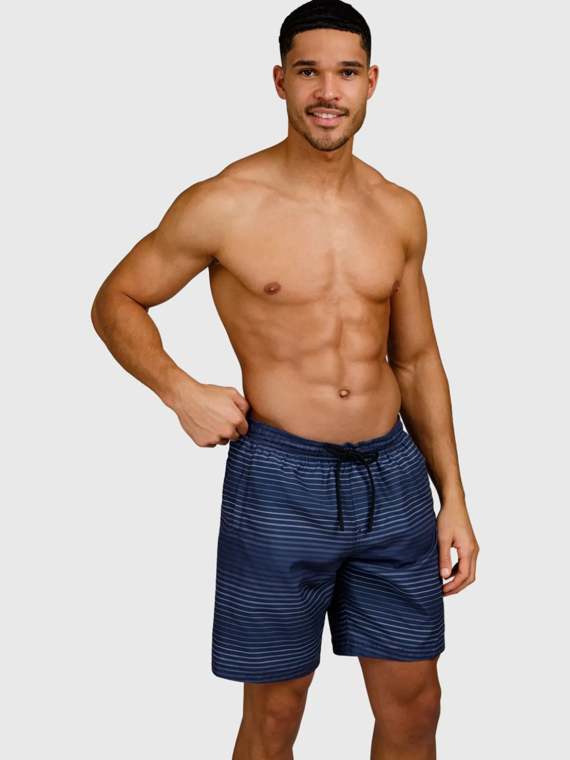 Cester-Stripe Heren Zwemshort | Indigo Blue