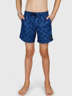 Cestery-Mini Jongens Swim Shorts | Indigo Blue