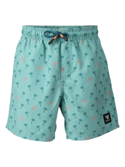 Cestery-Palm Boys Swim Shorts | Bottle Green