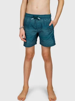 Cestery-Stripe Jongens Zwemshort | Mist