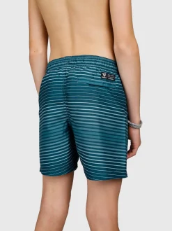 Cestery-Stripe Jongens Zwemshort | Mist