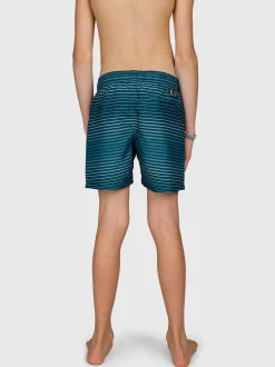 Cestery-Stripe Jongens Zwemshort | Mist