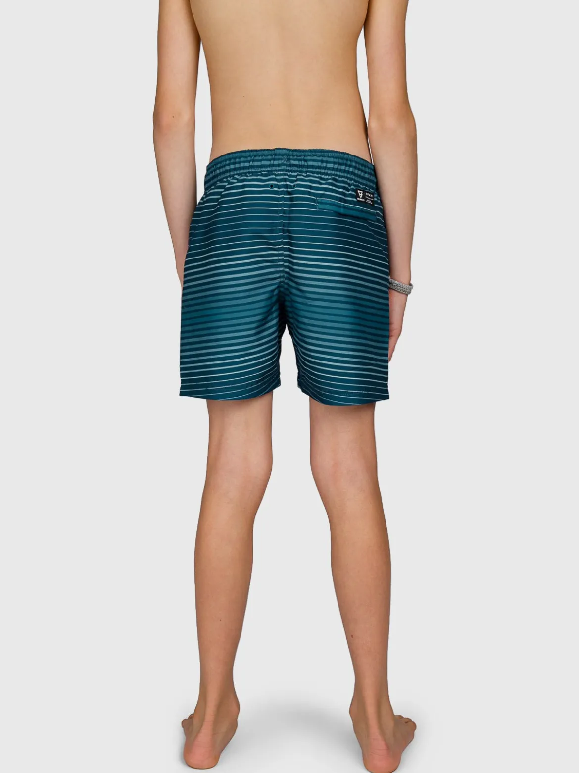 Cestery-Stripe Jongens Zwemshort | Mist