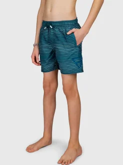 Cestery-Stripe Jongens Zwemshort | Mist